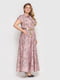 Сукня А-силуету рожева з квітковим принтом | 6052856 | фото 2