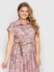 Платье А-силуэта розовое с цветочным принтом | 6052856 | фото 5