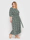 Сукня А-силуету зелена з квітковим принтом | 6052860 | фото 2