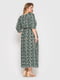 Сукня А-силуету зелена з квітковим принтом | 6052860 | фото 3