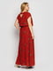 Платье А-силуэта красное с принтом | 6052880 | фото 3