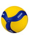 М'яч волейбольний синьо-жовтий із принтом | 6053917