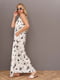 Сукня А-силуету біла з квітковим принтом | 6054650 | фото 2