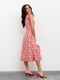 Сукня А-силуету рожева з квітковим принтом | 6054654 | фото 2