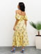 Сукня А-силуету жовта з квітковим принтом | 6054703 | фото 3