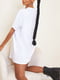 Сукня-футболка біла з принтом | 6055707 | фото 2