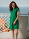 Платье зеленое с вышивкой | 6055548 | фото 2