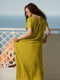 Платье А-силуэта оливкового цвета | 6055560 | фото 3