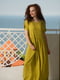 Сукня А-силуету оливкового кольору | 6055560 | фото 8