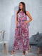 Платье А-силуэта розовое с принтом | 6055597 | фото 3