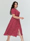 Платье А-силуэта красное с принтом | 6056221 | фото 2