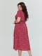 Платье А-силуэта красное с принтом | 6056221 | фото 3