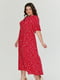 Платье А-силуэта красное с принтом | 6056223 | фото 3