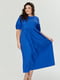Платье А-силуэта синее | 6056227 | фото 4