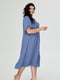 Платье А-силуэта синее | 6056228 | фото 4