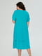 Платье А-силуэта бирюзовое | 6056231 | фото 2