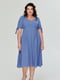 Платье А-силуэта синее | 6056240 | фото 2