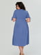 Платье А-силуэта синее | 6056240 | фото 3