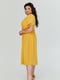 Платье А-силуэта горчичного цвета | 6056241 | фото 3