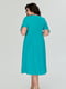 Платье А-силуэта бирюзовое | 6056243 | фото 4