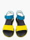 Сандалии сине-желтые | 6056598 | фото 5