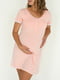 Рубашка ночная для беременных и кормящих розовая | 6057768