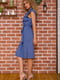 Платье-рубашка синие | 6062377 | фото 3