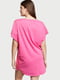 Платье домашнее розовое с принтом | 6069415 | фото 3