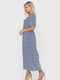 Платье А-силуэта синее с анималистическим принтом | 6071039 | фото 2