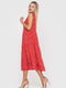 Платье А-силуэта красное с принтом | 6071042 | фото 2
