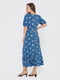 Сукня А-силуету кольору індиго з квітковим принтом | 6071044 | фото 2