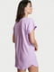 Сукня домашня бузкового кольору з принтом | 6074364 | фото 2