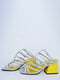 Босоніжки сірі з жовтим підбором | 6071872 | фото 3