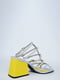 Босоножки серые с жолтым підбором | 6071872 | фото 6