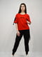 Комплект: футболка та брюки червоний з чорним | 6072641 | фото 2