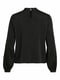 Блуза черная, украшенная мягкими сборками | 6074982 | фото 5