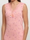 Сорочка нічна персикового кольору з принтом | 5484062 | фото 3