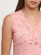 Рубашка ночная персикового цвета с принтом | 5484062 | фото 4