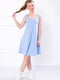 Сукня А-силуету блакитна | 6077100 | фото 2