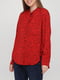 Блуза красная в принт | 6079226