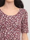 Блуза бордовая в принт | 6079251 | фото 4
