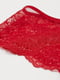 Трусы-стринги красные с узором | 6079420 | фото 2