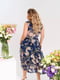 Сукня А-силуету синя в квітковий принт | 6076573 | фото 2