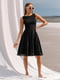 Платье А-силуэта черное | 6080219 | фото 3