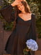 Платье А-силуэта черное | 6080263 | фото 2