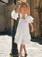 Платье А-силуэта молочного цвета | 6080287 | фото 5
