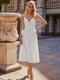 Платье А-силуэта молочного цвета | 6080289 | фото 2