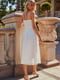 Платье А-силуэта молочного цвета | 6080289 | фото 6