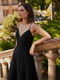 Платье А-силуэта черное | 6080290 | фото 5