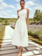 Платье А-силуэта молочного цвета | 6080291 | фото 3